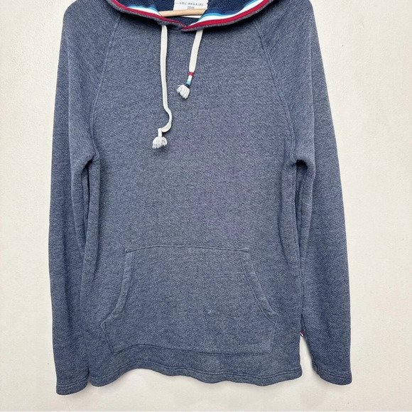 Sol Angles Mens Small Stripes Heathered Blue Hoodie - Picture 3 of 12